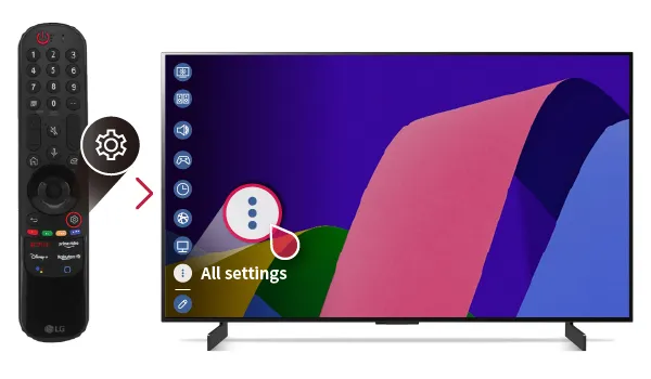 Accessibility the TV Settings Menu