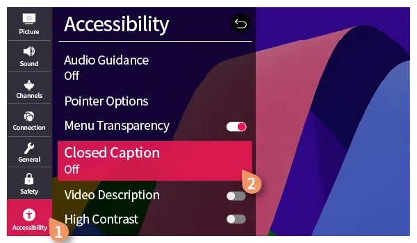 Browse to Subtitle or Shut Subtitle Setups