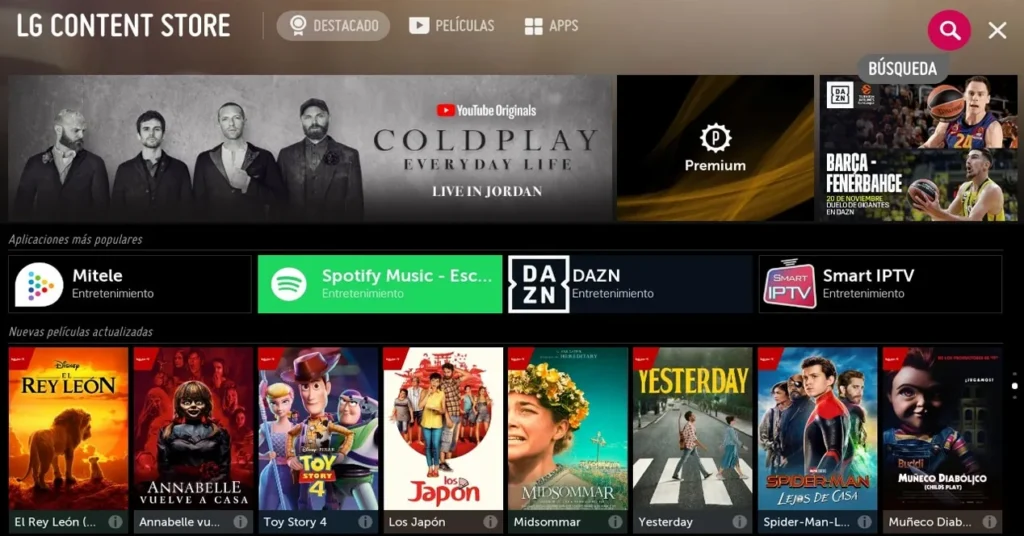 Gain Access To the LG Content Store.