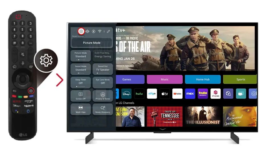 Gain Access To the Setups Menu Selection