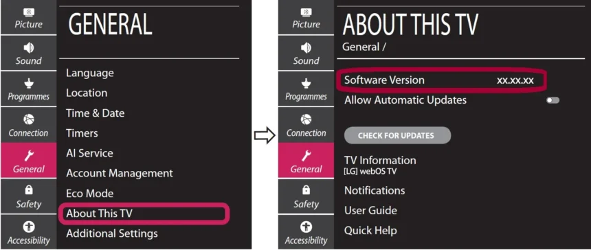 How to Check WebOS Version on LG TV