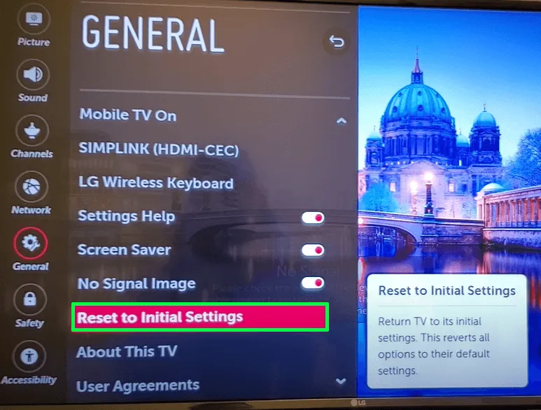 Reset the Television and Device