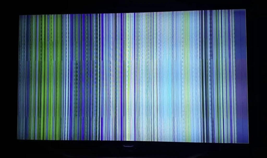 Upright Lines on a TV Screen