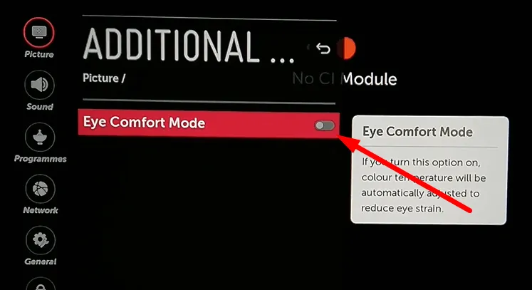 Using Eye Comfort Mode 
